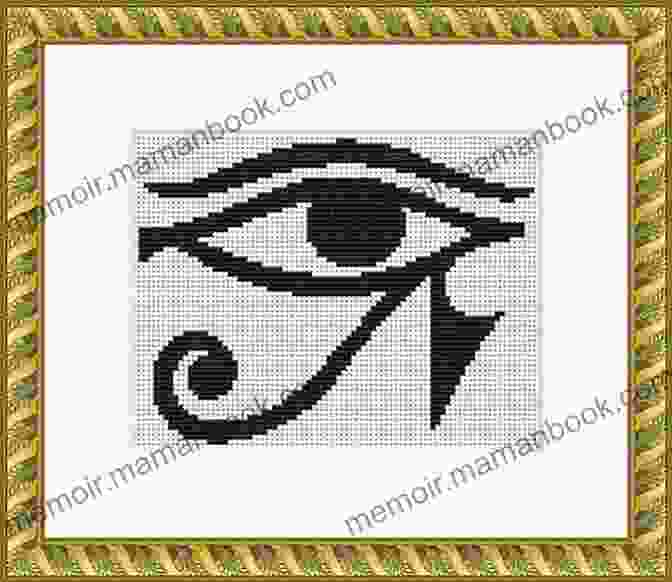 A Completed Eye Of Horus Counted Cross Stitch Pattern Eye Of Horus Counted Cross Stitch (Egyptian Collection)