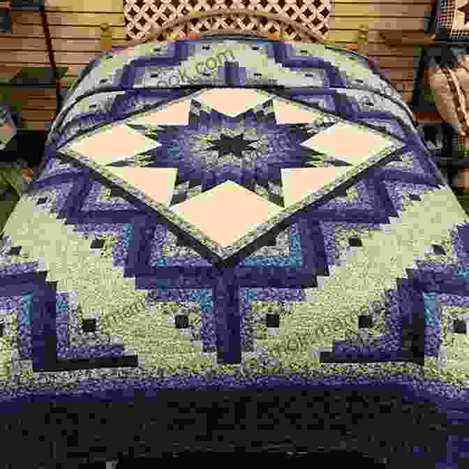 A Traditional Log Cabin Quilt With A Central Star Motif Just One Charm Pack Quilts: Bust Your Precut Stash With 18 Projects In 2 Colorways