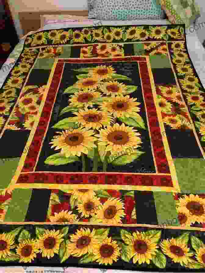 A Vibrant Quilt Featuring A Sunflower Design Just One Charm Pack Quilts: Bust Your Precut Stash With 18 Projects In 2 Colorways
