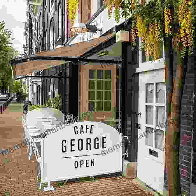 Close Up Of The Iconic George Cafe Sign, A Symbol Of The Cafe's Enduring Legacy George S Cafe Captivating History