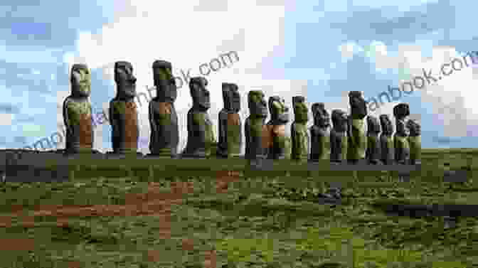 Giant Moai Statues On Easter Island, Towering Stone Sculptures With Distinctive Features And Symbolic Significance. America Before: The Key To Earth S Lost Civilization