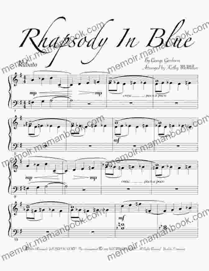 The Cover Of The Sheet Music For Rhapsody In Blue George Gershwin The Man I Love For Horn Quartet: Arranged By Giovanni Abbiati